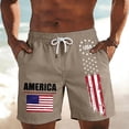 thumbnail image 2 of CONZONE Independence Day Mens Casual Shorts Elastic Waist Drawstring 4Th Of July Shorts For Men Patriotic Usa Flag Graphic Lightweight Loose Fit July 4Th Shorts With Pockets, 2 of 5