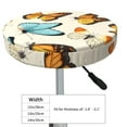 thumbnail image 4 of Bingfone12 inch Padded Round Bar Stool Cover Cushion with Elastic Fabric Round Chair Seat - Butterflies, 4 of 7
