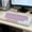 61-key white-purple, variant on [White/ Black/ Gray]61-Key Membrane Keyboard with RGB Backlit, Mechanical Feel Keyboard, USB Wired Gaming Keyboard, Quiet &Soft Typing for Office & PC
