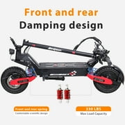 1200W Electric Scooter For Adults,48V/23.4AH,Top Speed 28MPH,40Miles 11 Off-Road Tires Folding City Commuting EScooter With Shock Absorption