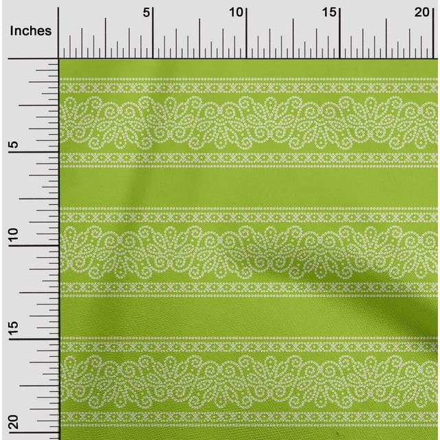 oneOone Cotton Silk Light Green Fabric Floral Bandhani Craft Projects Decor Fabric Printed By The Yard 42 Inch Wide