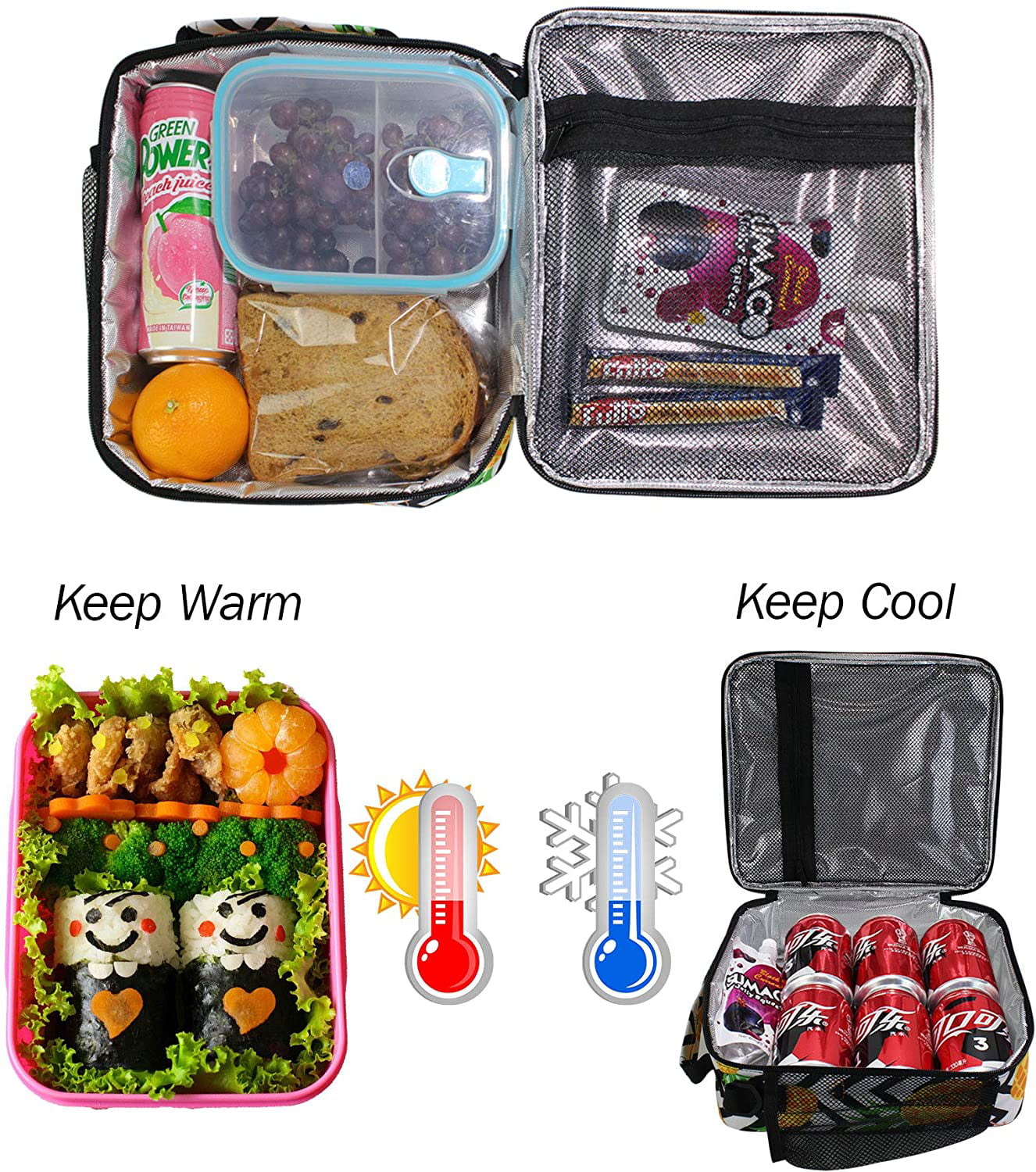  Neoprene Lunch Bag – Tiffin Bag – Eco Friendly Insulated Bento  Bag With Zipper And Strap For Boys Girls Kids Teen & Adults. Lunch Tote, Lunch  Box,Food Container for School or