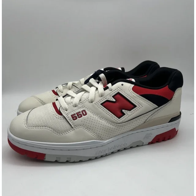 New Balance 550 Men's Size 10 Sea Salt White True Red Sneakers BB550VTB