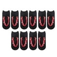 thumbnail image 4 of Segolike 5 Pairs Flip Flop Print Socks 3D Pattern Socks Adult Short Sock Accessories Funny Stocking Low Ankle Socks for Halloween Gift B, 4 of 7