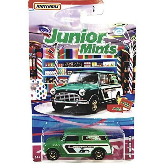 Matchbox Limited Candy Series White Junior Mints Austin Mini Van 1/64 S Scale Car Diecast