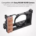 thumbnail image 2 of Andoer Metal Aluminum Camera Cage Compatible with Sony RX100 VI/VII with Cold Shoe Mount 1/4 Screw Wooden Handgrip Vlogging Accessories, 2 of 7