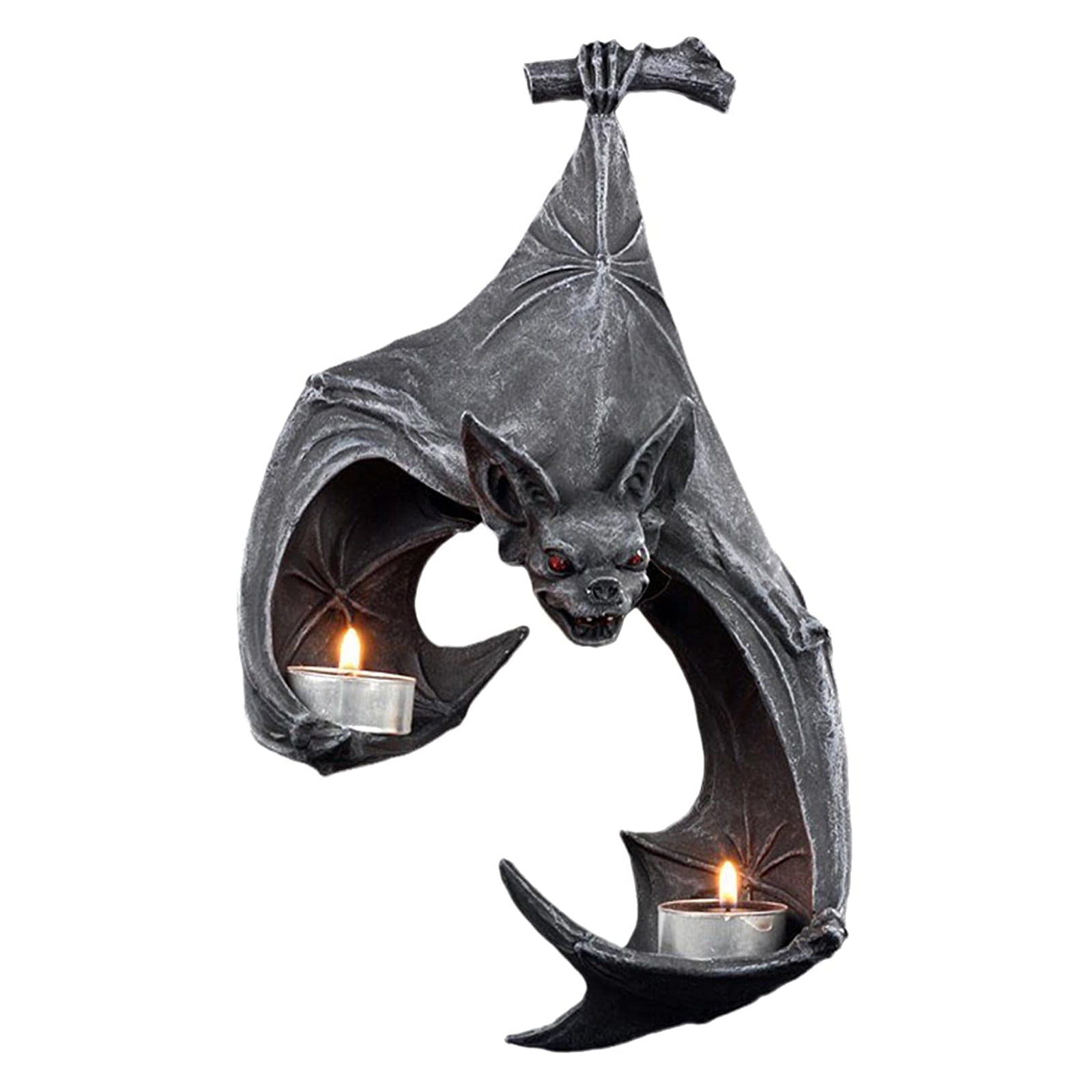 Bat Wall Candle Tealight Holder Candlestick Halloween Sculpture Hanging Decor For Living Room,Bathroom