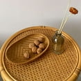 thumbnail image 3 of Bamboo Baskets for Food,Handmade Serving Tray Bread Basket Decorative Woven Trays for Coffee Table Bamboo Home Decor Breakfast Trays 12.6*9.84*2.36Inch, 3 of 8
