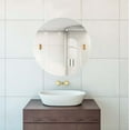 thumbnail image 3 of Frameless Round Tilt Mirror with Beveled Edge in Satin Brass, 3 of 4