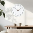 thumbnail image 4 of 12 Inch White Wall Clock Battery Operated Silent Non Ticking Modern Simple Minimalist Decorative for Kitchen Bedroom Office Living Room, 4 of 13