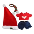 thumbnail image 2 of Conjunto de ropa para muñecas, disfraz para fiesta, regalo de invierno, decoración para muñecas de 17 cm Suéter de corazón, 2 of 9