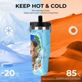thumbnail image 4 of Donk-ey K-ong 30 Oz Tumbler with Straw, Stainless Steel Double Wall Vacuum Insulated Coffee Cup Travel Mug Gifts for Women & Men, 4 of 8