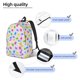 thumbnail image 3 of Disketp Bear And Polka Dot Mochila de Lona Estampada, Mochila Escolar de Viaje Ligera para Estudiantes y Portátil-Small, 3 of 5