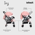 thumbnail image 4 of | Carriola De Paseo Ivy | Con Mango Reversible | Ligera y Plegable | Soporta 15 kg | Multiposiciones | Rosa, 4 of 5