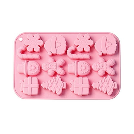 

TINYSOME for Creative Christmas Theme Shape Fondant Cake Silicone Mold Pastries Chocolate Mould Candy Soap Mold DIY Baking Tool