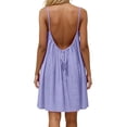 thumbnail image 5 of Admvng Women's Casual Backless Dress Sleeveless Spaghetti Strap Summer Everyday Dresses, 5 of 7