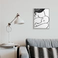 thumbnail image 2 of Stupell Industries Mother Nursing Child Portrait Minimal Black White Novelty Painting Gray Framed Art Print Wall Art, 16 x 20, 2 of 7
