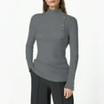thumbnail image 1 of TINZ Chandail-Over Décontracté pour Femmes Automne/hiver Couleur Unie Col Roulé Mi-Haut, 1 of 4