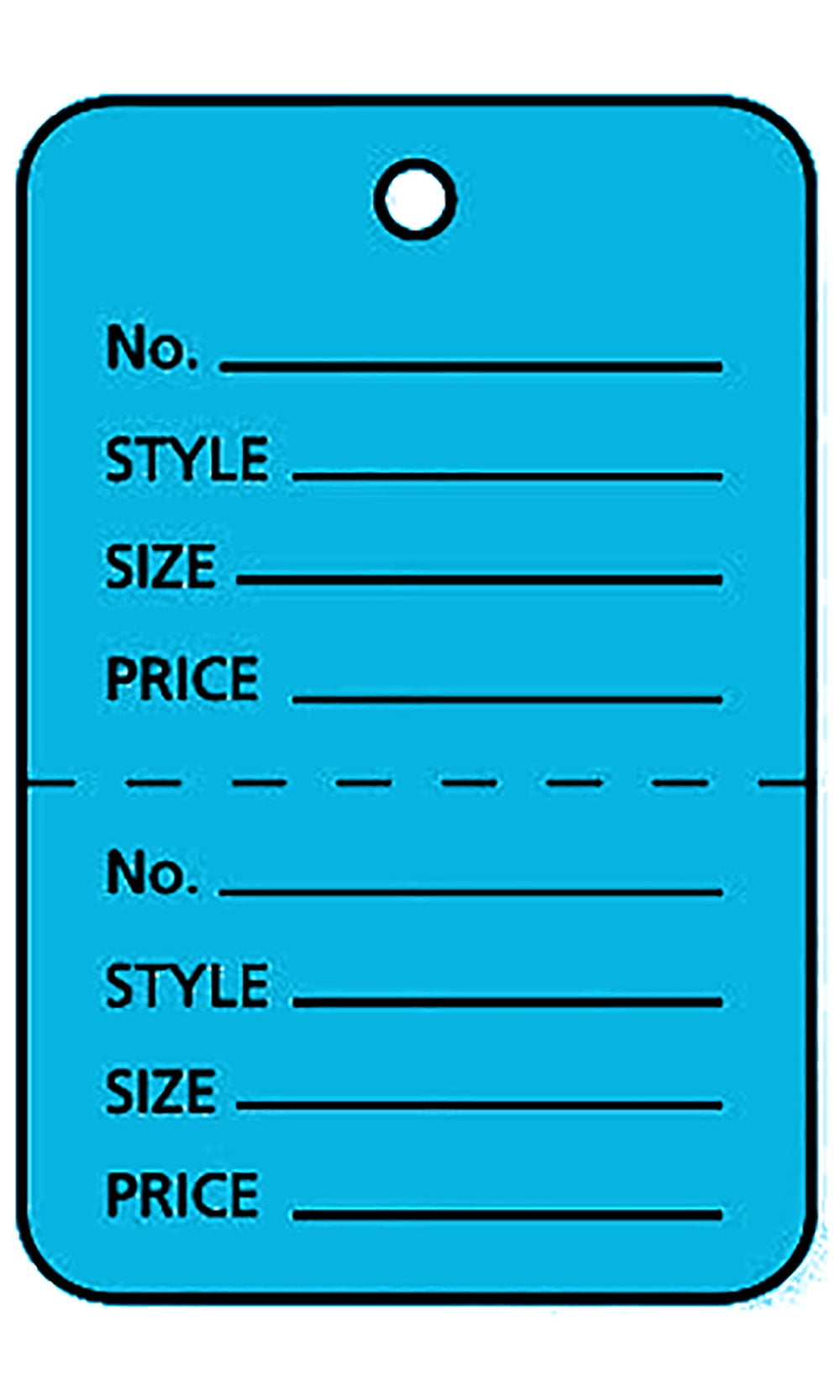 Large Unstrung Blue Perforated Coupon Price Tags (1¾” W x 2⅞”H) - Box ...