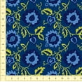 thumbnail image 1 of eloria Flower Cotton Fabric Squares&nbsp;Sewing Supplies Printed Fabric for , 1 Yard, Teal Blue, 1 of 2