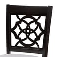 thumbnail image 4 of Bowery Hill Contemporary Gray Upholstered Espresso Wood 2-Piece Bar Stool Set, 4 of 9