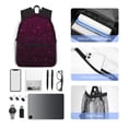 thumbnail image 3 of Easygdp Dark Purple Glitter Mochila Casual para Portátil, Mochila para Escuela, Viajes, Negocios, 3 of 5