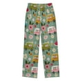 thumbnail image 2 of FORMRS Kids Pajama Pants with Pockets Size 9-10Y Boys Lounge Sleep Bottoms, Green Cartoon Trucks Pattern, 2 of 8