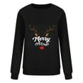 thumbnail image 5 of Christmas Long Sleeve Shirts for Women Antlers Print Sweatshirts Loose Long Sleeve Pullover Holiday Party Sweatshirt pullover hoodie, 5 of 7