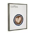thumbnail image 4 of Stupell Industries Coffee with Heart Shape Food & Beverage Painting Gray Floater Framed Canvas Art Print Wall Art, 17 x 21, 4 of 10