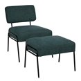 thumbnail image 1 of Ball & Cast Salon Rembourré Chaise d'Appoint, Ensemble Pouf Sarcelle de 1, 1 of 5