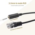 thumbnail image 4 of 2pc 3.5mm Stereo Audio Headset To Cisco Jack Female To Male Rj9 Plug Adapter Converter Cable Cord, 4 of 4