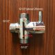 thumbnail image 5 of Válvula desviadora, Macho G1/2; Adaptador T para grifo de latón, accesorios para grifo de ducha de baño cromado, desviador de agua, válvula de llenado de 3 vías, macho, 5 of 5