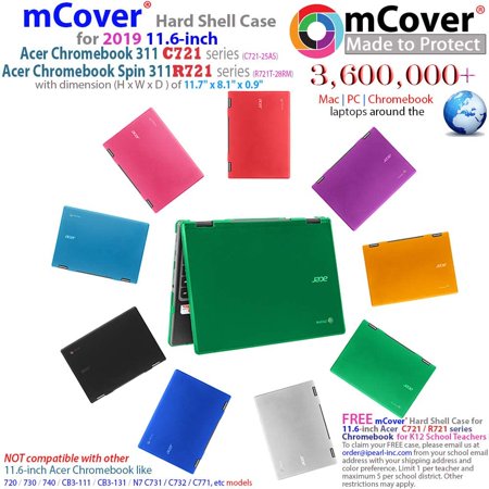 Mcover Hard Shell Case For 19 11 6 Acer Chromebook C721 Spin R721 Series Not Compatible With Older Acer 11 C7 Walmart Canada
