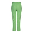 thumbnail image 5 of BKQCNKM Wide Leg Pants Woman Linen Pants Women Lounge Pants Women Pants Cotton Casual Female Casual Pants Green M, 5 of 9