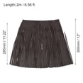thumbnail image 2 of Unique Bargains 2 Yards 12 Inch Faux Leather Fringe Trim Tassel Fringe for Sewing, Coffee, 2 of 6