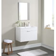 thumbnail image 3 of Stufurhome Delilah Gloss White 30 inch Wall Mounted Single Sink Bathroom Vanity, No Mirror, 3 of 8