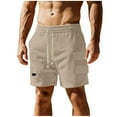 thumbnail image 2 of Ahabrexf Basketball Shorts Men,Solid Color Sport Casual Holiday Breathable Pockets Pants, 2 of 9