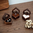 thumbnail image 2 of Personalized Solid Wood Ring Box For Studs Earrings Pendants Jewelry Storage Box, 2 of 7