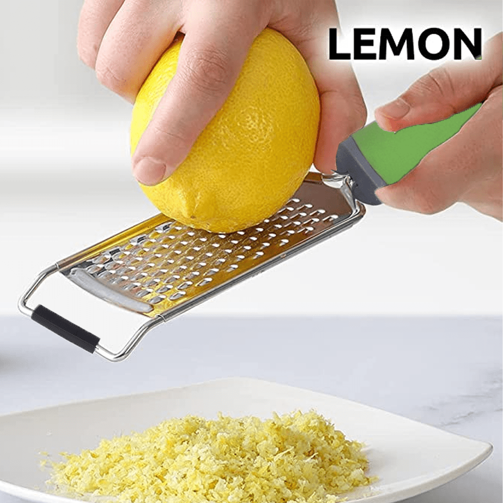 2-Piece Kitchen Grater Set – Handheld Coarse Cheese Grater and Fine Lemon  Zester – Effortlessly Grates Food Types and Cleans Easy