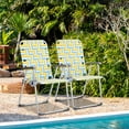 thumbnail image 6 of NALYL Aluminum Patio Lawn Chairs Folding 2 Pack with Detachable Cup Holder, Webbed Beach Chair Folding Chair Outdoor Portable Camping Chair for Yard, Garden, 6 of 9