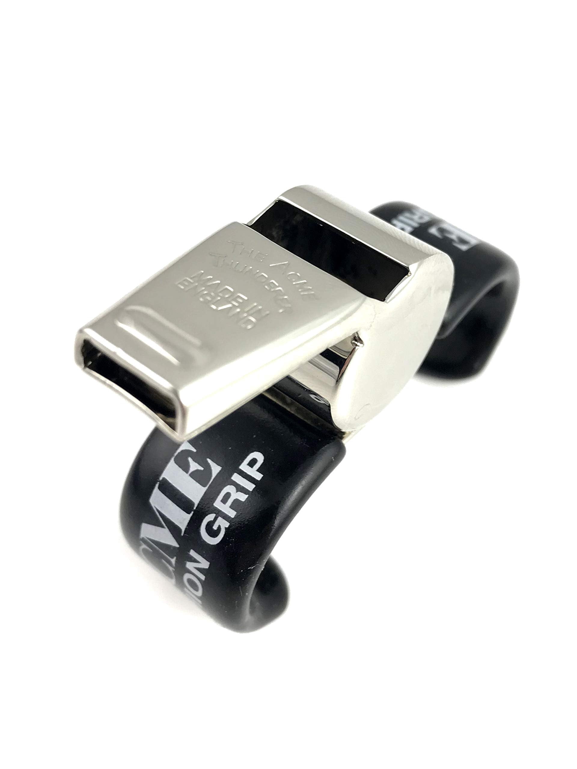 Acme Thunderer Official Referee Whistle 477/60.5 Finger Grip Whistle Silver