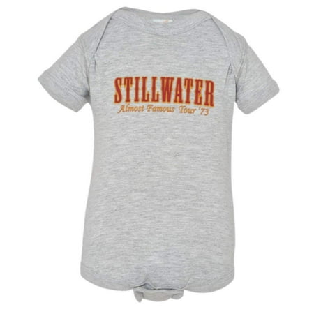 

PleaseMeTees™ Baby Stillwater Almost Famous Tour Name Logo HQ Jumpsuit
