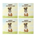 thumbnail image 2 of Cute Boxer Loves Dad Happy Father's Day Set of 4 Stone Coasters Boxers Dog Lover Gifts Idea 4x4in Absorbent Soapstone Coaster - 12008, 2 of 5