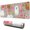 Pomeranian Dog, variant on Long Mouse Pads for Desk,Pomeranian Dog and Flower Floral Desk Mats on Top Of Desks, Desk Mouse Pad Extra Large with 3mm Non-Slip Base and Stitched Edge for Gaming,Office,Work,Home 31.5"x11.8"
