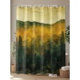 thumbnail image 4 of Green Yellow Forest Standard Shower Curtain Set, Waterproof Shower Curtains for Bathroom, Oil Painting Landscape Washable Fabric Cloth Bath Curtain for Bathtub Decoration with Hooks 72x72 Inches, 4 of 6