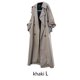 thumbnail image 4 of Qarigey Abrigo de invierno de otoño para mujer, abrigo largo a prueba de viento de poliéster, accesorio de vestir para fiesta informal al Abrigos y chamarras Caqui L, 4 of 6
