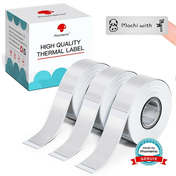 Cintas para Etiquetas Phomemo D30 Negro sobre Blanco Crema