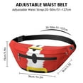 thumbnail image 3 of Fanny Pack Red Christmas Santa Costume Pattern Waist Pack Bag,Running Cross Bag,Waterproof Large Fanny Packs for Women Men for Travel Running Hiking Cycling, 3 of 6