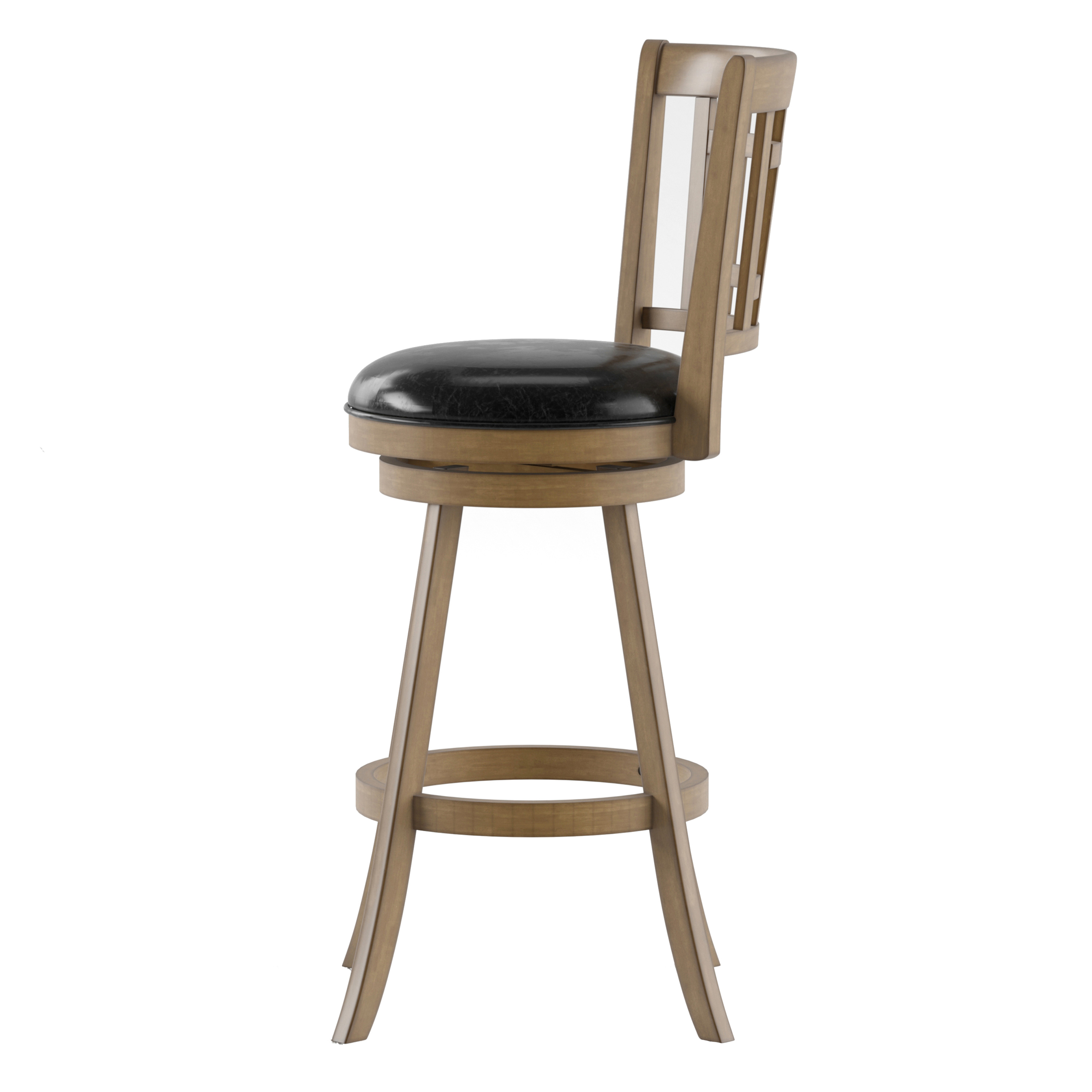 Furniture of America Hillcrest Wood 29-in Swivel Barstool, Maple