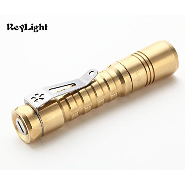 ReyLight Pineapple V3 Solid Brass AA/14500 Custom EDC Flashlight with